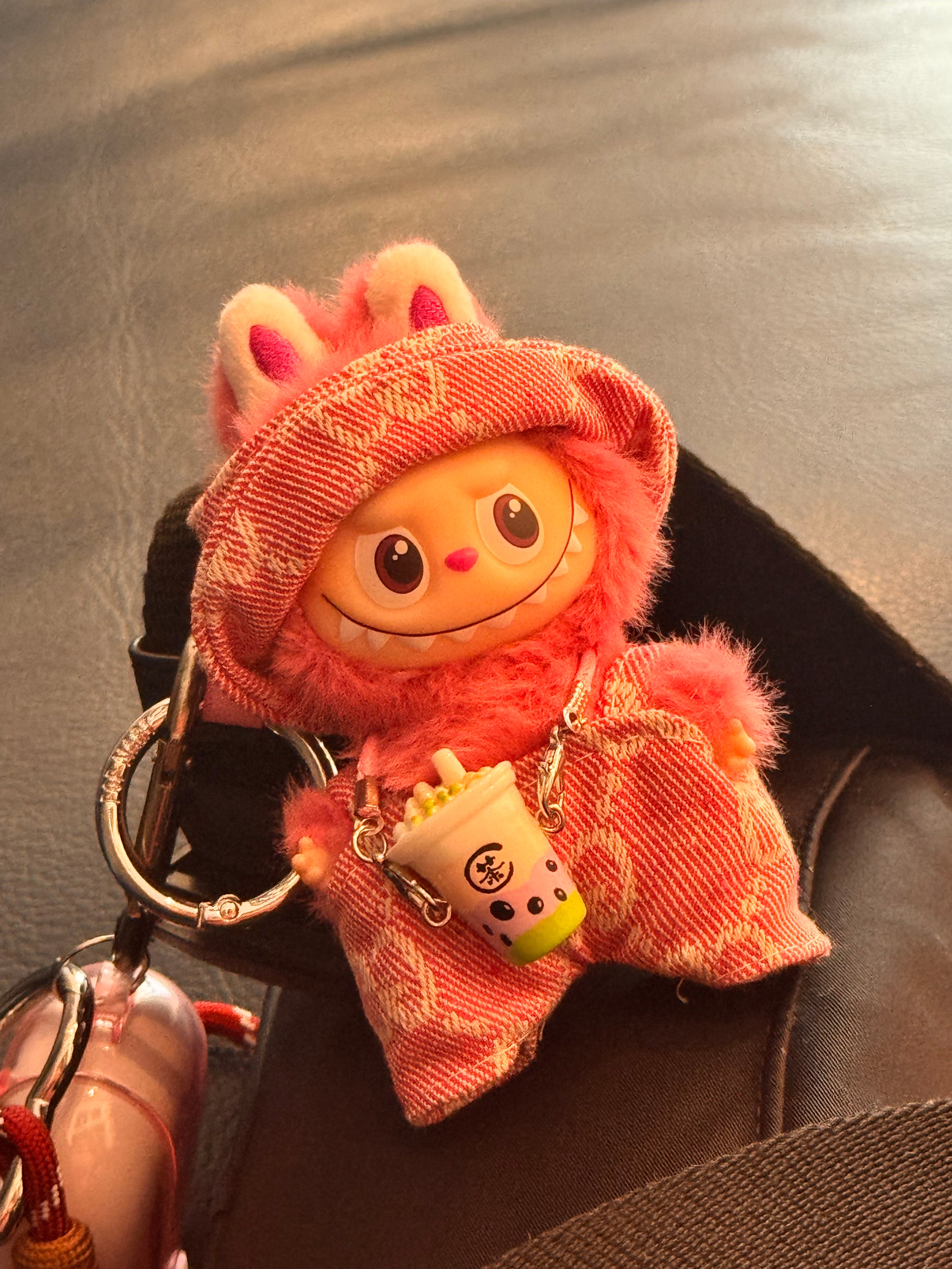 Designer overall set with accessories and shoes, fits V4 Labubu (Doll not included)