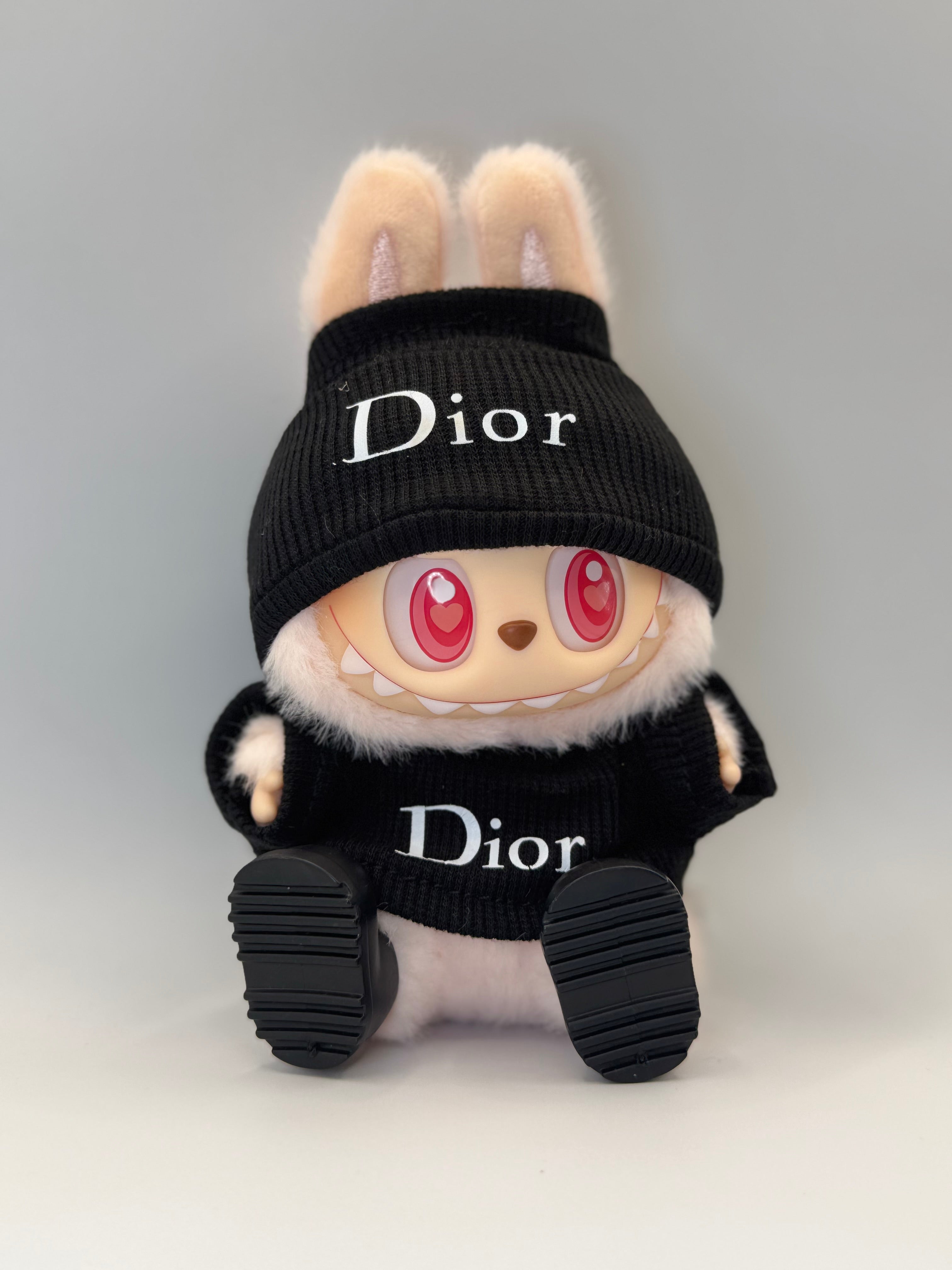 "Buy me Dior" Shirt and Beanie, fits version 1-3 Labubu (Doll not included)